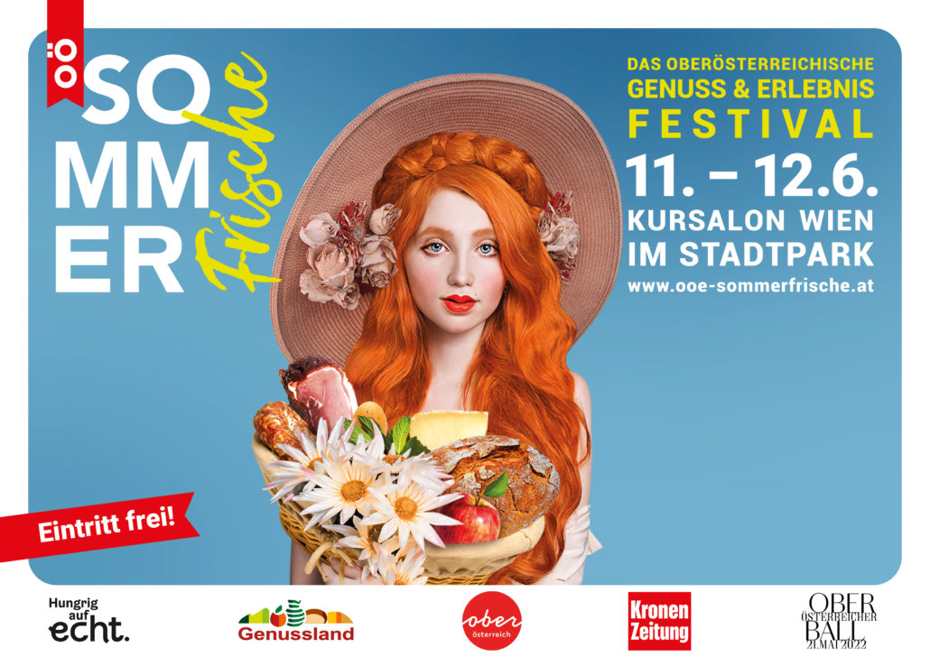 Das Genuss- und Erlebnisfestival „OÖ Sommerfrische“ im Wiener Kursalon lädt heuer am 11. und 12. Juni im Kursalon Wien zu höchstem Genuss!