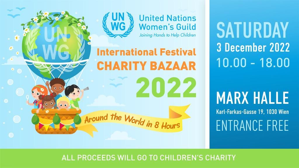 Die UNWG organisiert alljährlich einen eintägigen Internationalen Festival-Basar für die Öffentlichkeit bei freiem Eintritt.