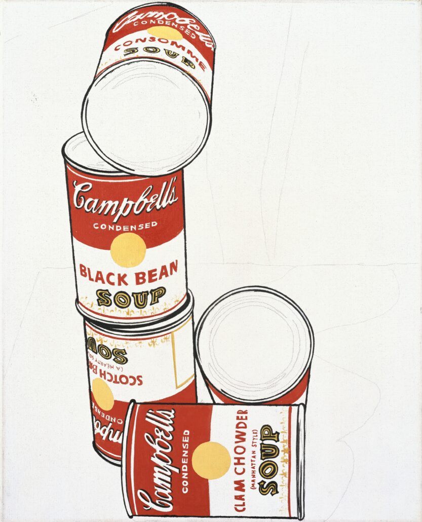 ©Heidi Horten Collection; Andy Warhol, Group of Five Campbell’s Soup Cans, 1962 