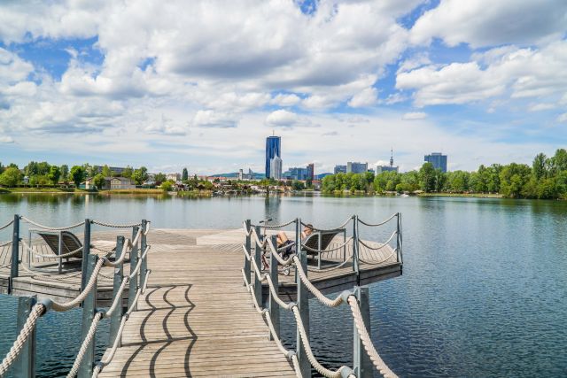 Badeareal an der Promenade der Unteren Alten Donau. – ©Stadt Wien