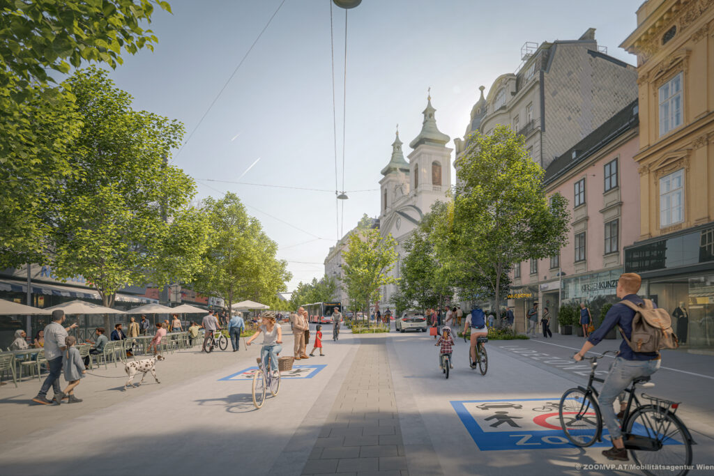 Ein Ausbau der Radwege und Maßnahmen zur Verkehrsberuhigung für mehr Sicherheit sind in Planung. | ©ZOOMVP.AT/Mobilitätsagentur Wien