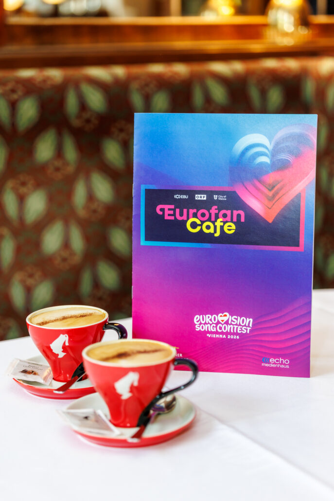 Rund um den Eurovision Song Contest lädt eine offizielle Eurofan Café-Tour dazu ein, von Kaffeehaus zu Kaffeehaus zu flanieren und die internationale Vielfalt zu entdecken. – ©Sandra Oblak